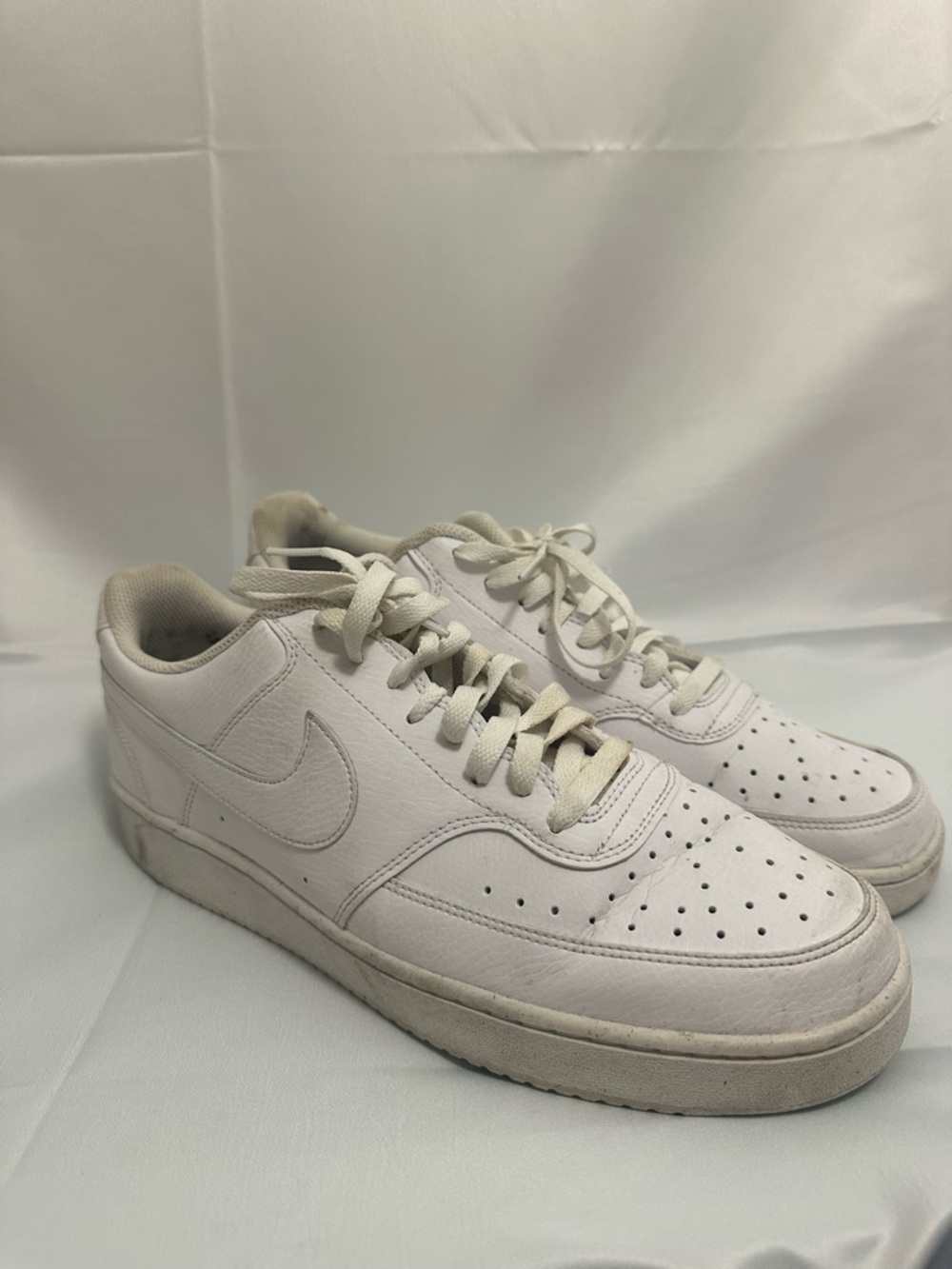 Nike Court Vision Low “Triple White” Sneakers Mens Size 12 - Picture 7 of 8
